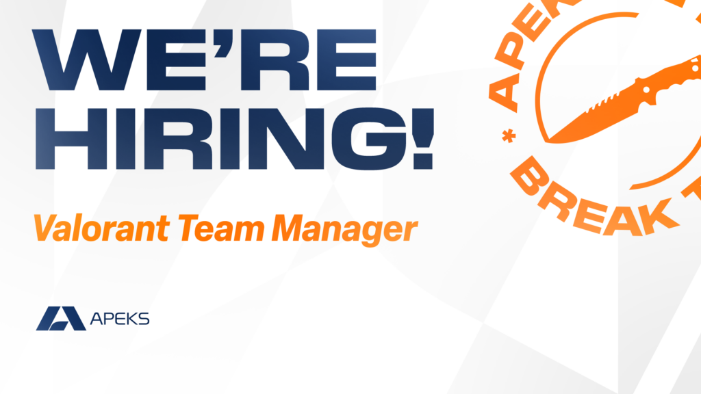 Apeks - We're hiring banner